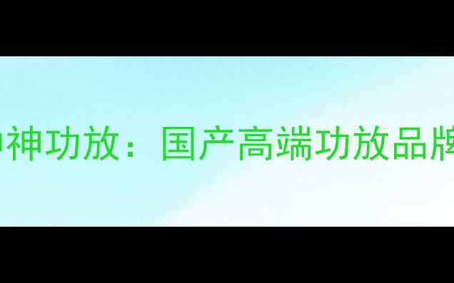 图片 深度对比评测声雅VS钟神功放：国产高端功放品牌技术博弈与选购指南2