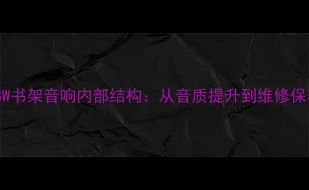 图片 深度拆解BW书架音响内部结构：从音质提升到维修保养全攻略2