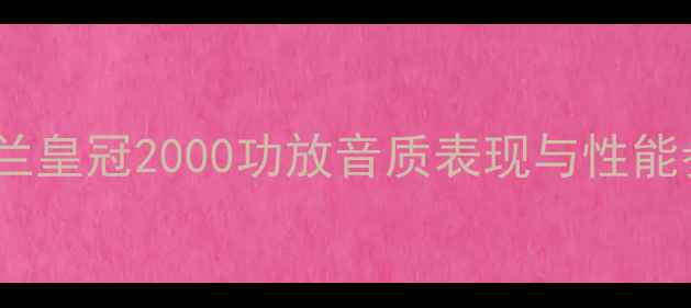 图片 深度普兰皇冠2000功放音质表现与性能参数全1
