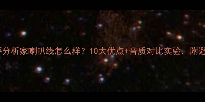 图片 深度测评分析家喇叭线怎么样？10大优点+音质对比实验，附避坑指南2
