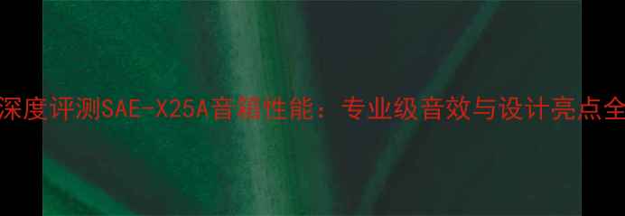 图片 深度评测SAE-X25A音箱性能：专业级音效与设计亮点全