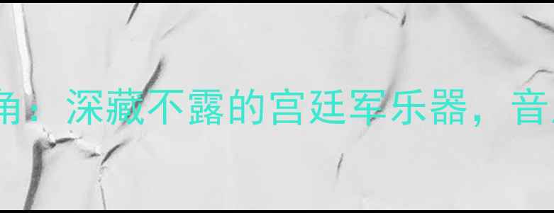 图片 清代锡制喇叭号角：深藏不露的宫廷军乐器，音质与工艺的双重2