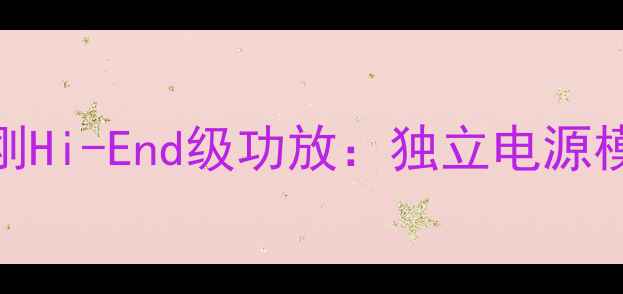 图片 清华音频科技吴刚Hi-End级功放：独立电源模块与全对称设计