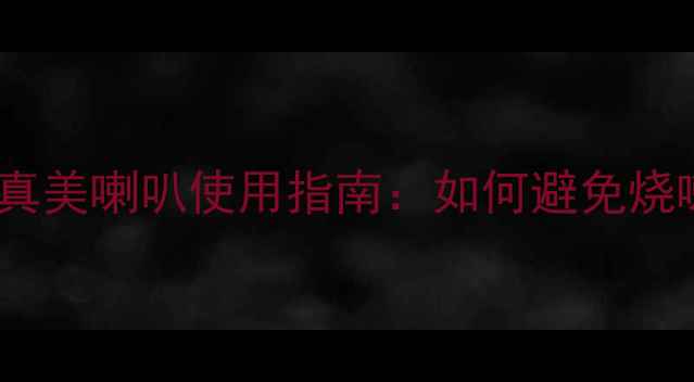 图片 演出音响必备！真美喇叭使用指南：如何避免烧喇叭及保养技巧2