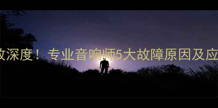 图片 演唱会音响事故深度！专业音响师5大故障原因及应急处理方案✨1