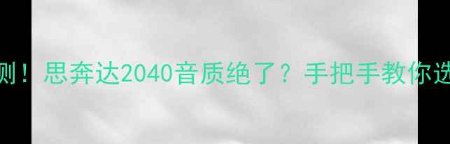 图片 爆款蓝牙音箱实测！思奔达2040音质绝了？手把手教你选对高性价比神器