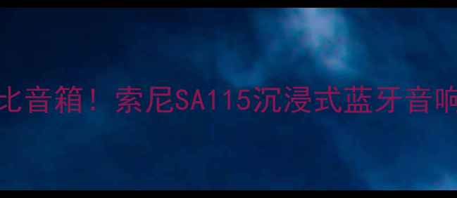 图片 爆款高性价比音箱！索尼SA115沉浸式蓝牙音响测评报告🎧