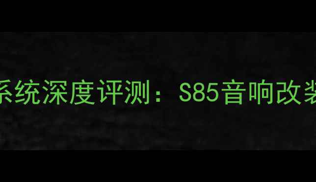 图片 特斯拉ModelSPlaid音响系统深度评测：S85音响改装全攻略与性能升级指南2