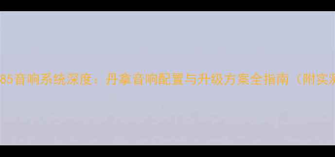 图片 特斯拉S85音响系统深度：丹拿音响配置与升级方案全指南（附实测数据）