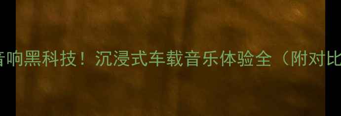 图片 特斯拉音响黑科技！沉浸式车载音乐体验全（附对比测评）1