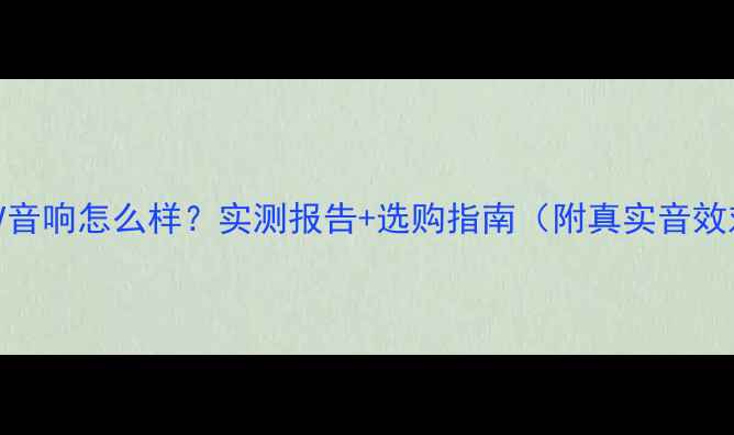 图片 狮乐KTV音响怎么样？实测报告+选购指南（附真实音效对比）2