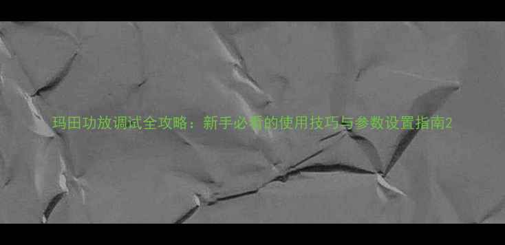 图片 玛田功放调试全攻略：新手必看的使用技巧与参数设置指南2