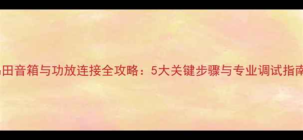 图片 玛田音箱与功放连接全攻略：5大关键步骤与专业调试指南2