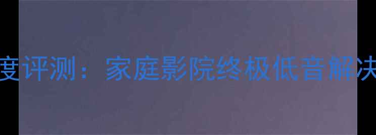 图片 瑞典DLS低音炮桶深度评测：家庭影院终极低音解决方案（选购指南）1