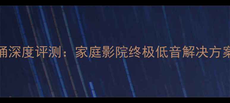 图片 瑞典DLS低音炮桶深度评测：家庭影院终极低音解决方案（选购指南）2