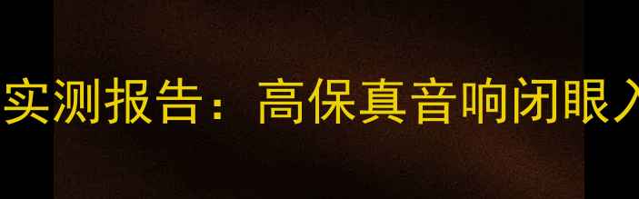 图片 甲类功放效率天花板！实测报告：高保真音响闭眼入的「效率王者」清单1