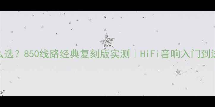 图片 电子管功放怎么选？850线路经典复刻版实测｜HiFi音响入门到进阶的终极选择