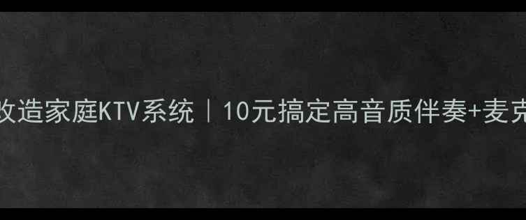 图片 电脑音箱DIY改造家庭KTV系统｜10元搞定高音质伴奏+麦克风+混响教程