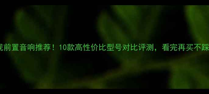 图片 电视前置音响推荐！10款高性价比型号对比评测，看完再买不踩坑1