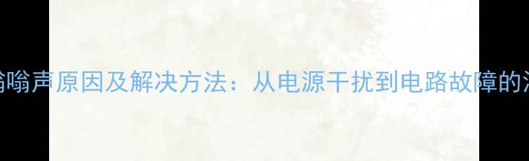 图片 电视机喇叭嗡嗡声原因及解决方法：从电源干扰到电路故障的深度维修指南