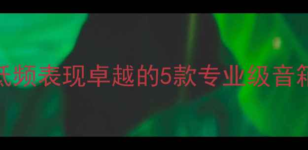 图片 监听音箱选购指南：低频表现卓越的5款专业级音箱深度（附选购技巧）