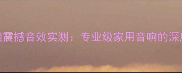 图片 真理1030A音箱震撼音效实测：专业级家用音响的深度与选购指南2