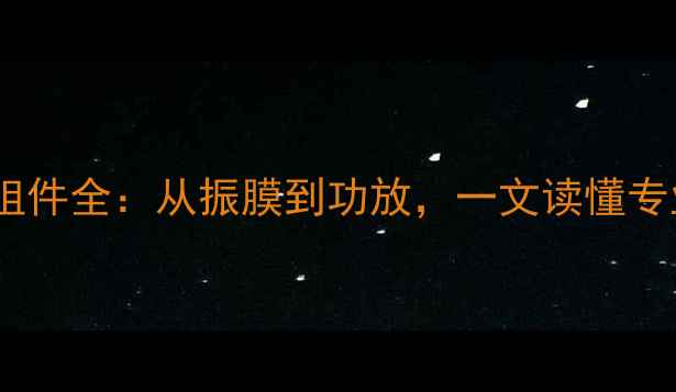 图片 石头音箱核心组件全：从振膜到功放，一文读懂专业级音响搭建2