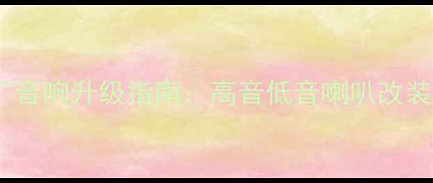 图片 第九代雅阁原厂音响升级指南：高音低音喇叭改装方案与选购全2