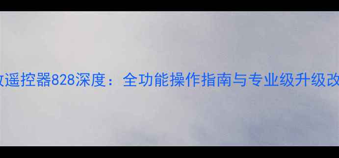 图片 索尼功放遥控器828深度：全功能操作指南与专业级升级改造方案1