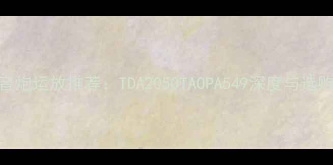 图片 纯低音炮运放推荐：TDA2050TAOPA549深度与选购指南