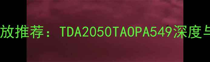 图片 纯低音炮运放推荐：TDA2050TAOPA549深度与选购指南1