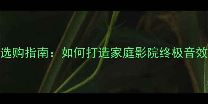 图片 经典高端落地音箱选购指南：如何打造家庭影院终极音效？Hi-Fi音响专家1