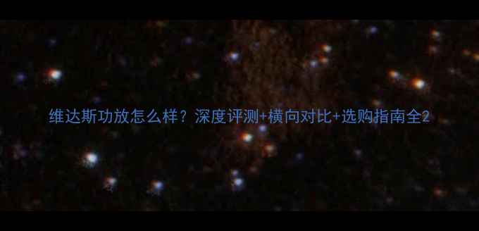 图片 维达斯功放怎么样？深度评测+横向对比+选购指南全2