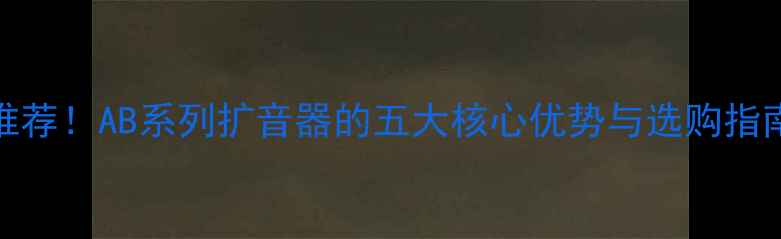 图片 美国AB舞台功放专业推荐！AB系列扩音器的五大核心优势与选购指南（附实测效果对比）
