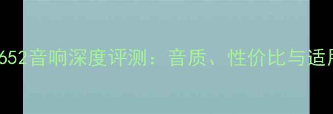 图片 美国DR-652音响深度评测：音质、性价比与适用场景全