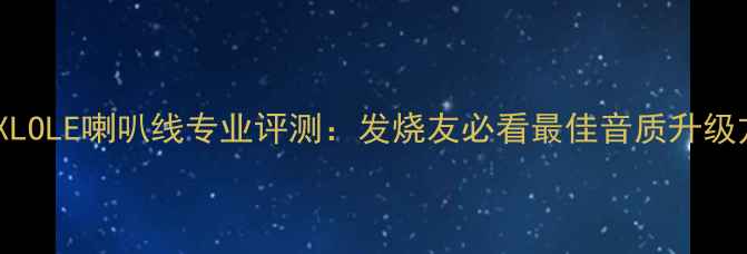 图片 美国XLOLE喇叭线专业评测：发烧友必看最佳音质升级方案2