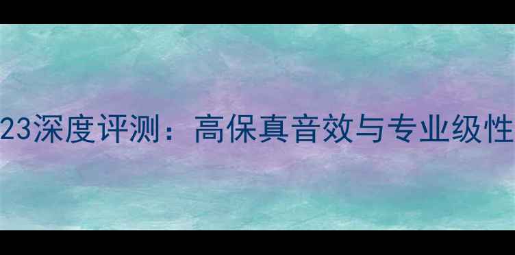 图片 美国功放马克23深度评测：高保真音效与专业级性能的完美融合