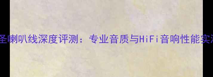 图片 美国线圣喇叭线深度评测：专业音质与HiFi音响性能实测报告1