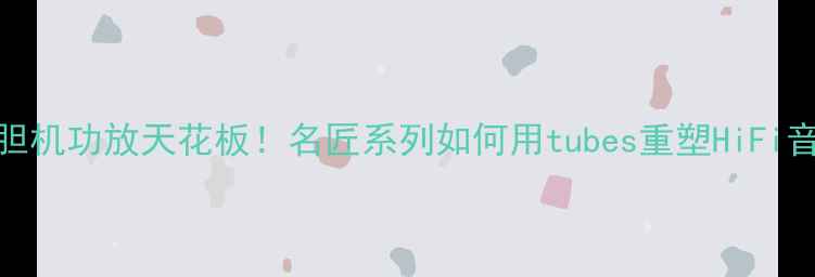 图片 美国胆机功放天花板！名匠系列如何用tubes重塑HiFi音场？