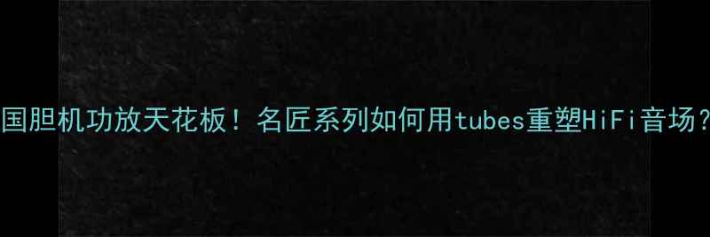 图片 美国胆机功放天花板！名匠系列如何用tubes重塑HiFi音场？2
