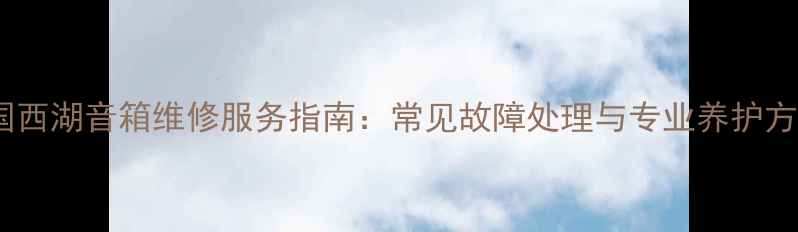 图片 美国西湖音箱维修服务指南：常见故障处理与专业养护方案2