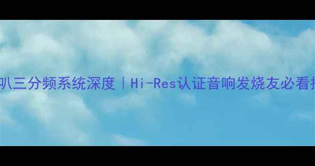 图片 美国钻石喇叭三分频系统深度｜Hi-Res认证音响发烧友必看技术流测评1