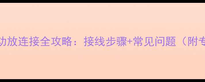 图片 老天籁音响功放连接全攻略：接线步骤+常见问题（附专业接线图）
