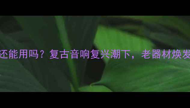 图片 老式功放还能用吗？复古音响复兴潮下，老器材焕发新生指南