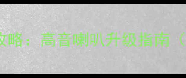 图片 老捷达音响改装全攻略：高音喇叭升级指南（附详细作业步骤）2