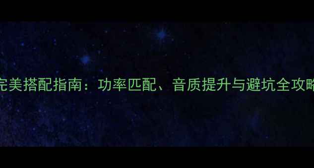 图片 胆机与无源音箱完美搭配指南：功率匹配、音质提升与避坑全攻略（附热门型号）