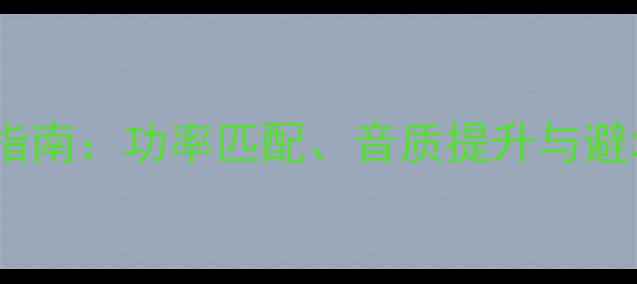 图片 胆机与无源音箱完美搭配指南：功率匹配、音质提升与避坑全攻略（附热门型号）2