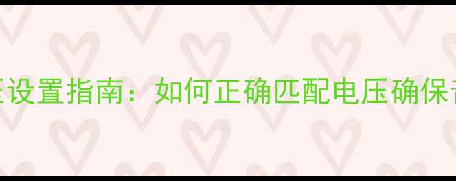 图片 胆机功放工作电压设置指南：如何正确匹配电压确保音质与设备安全？