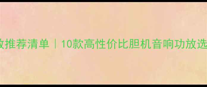 图片 胆机功放推荐清单｜10款高性价比胆机音响功放选购指南2
