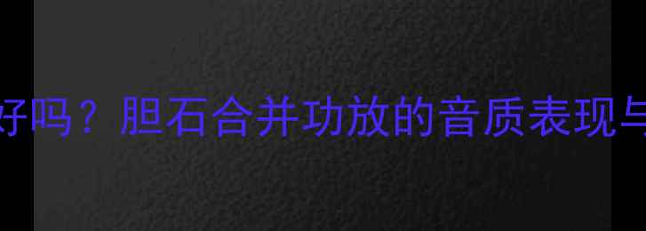 图片 胆石功放好吗？胆石合并功放的音质表现与选购指南